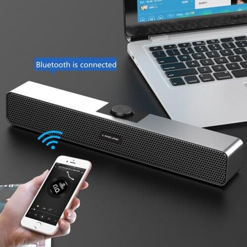 Bluetooth Speaker Multimedia Subwoofer High Volume Dual Speaker Computer Home Living Room Long Strip Audio Support TF Card