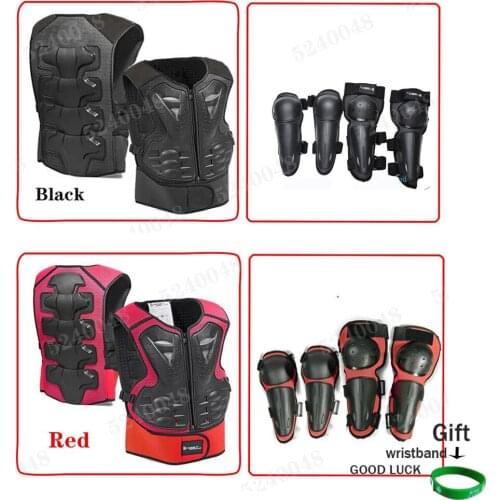 Height 0.8-1.7M Child Kids Motorcycle Body armor Vest Scooter BMX DH atv back suits Knee Elbow Guard