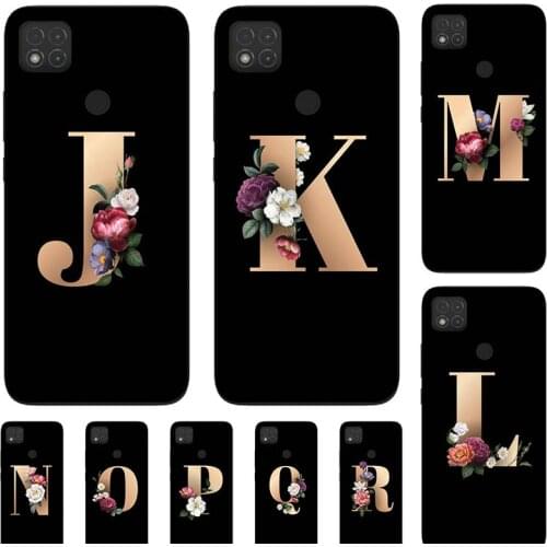 For Xiaomi Redmi 9C Case For Redmi 9A 9 C Funny Custom Name Letter Couple Cover Fashion Black TPU Soft Coque