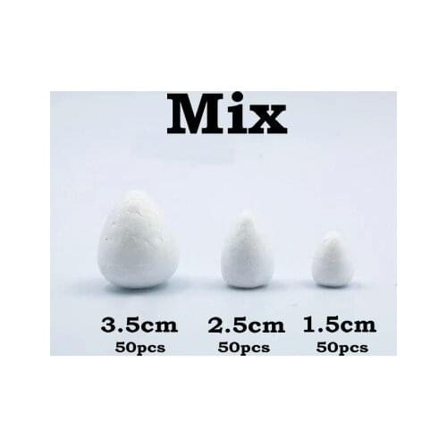 Mix1.5 2.5 3.5cm White Polystyrene Foam Rose Bud For Nylon Stocking Flower Accessories(150pcs/Lot) Decorative Flowers Home Decor