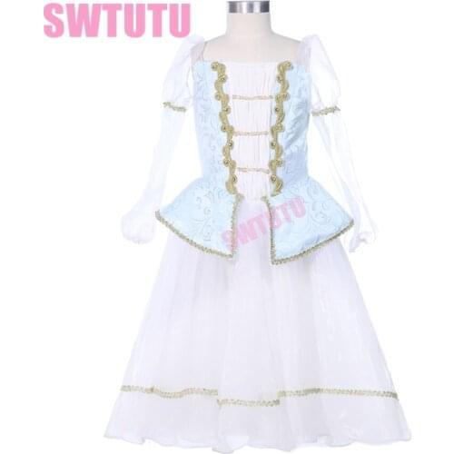 Adult Juliet or Pas De Trois Professional Ballet Long Tutu Dress Women performance ballet stage costume dress BT9253