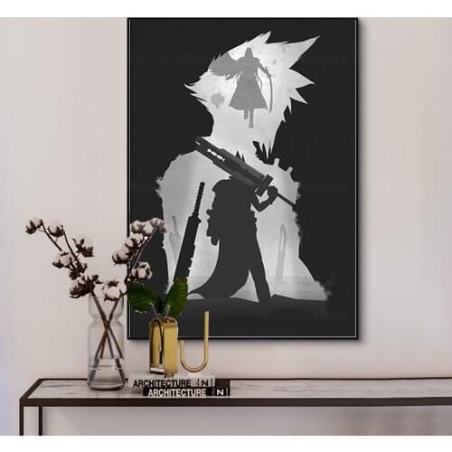 Final Fantasy Game Poster Cartoon Poster Cartoon Pictures Artwork Canvas Paintings Wall Art for Home Decor Poster