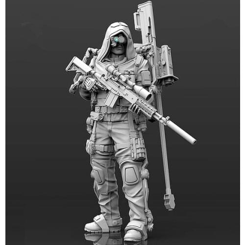 1/24 Resin Figure model kits Biochemical sniper Unassambled Unpainted NEW S141