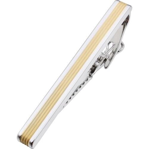 HAWSON Imitation Rhodium & Gold Trendy Tie Clips/Bars/Pins for Necktie Tie Bar with Box High Quality