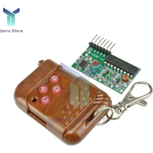 IC 2262 2272 433MHZ Four Ways 4 CH Key Wireless Remote Control Module Kit ASK Decoding Receiver Board RF Receiver For Arduino