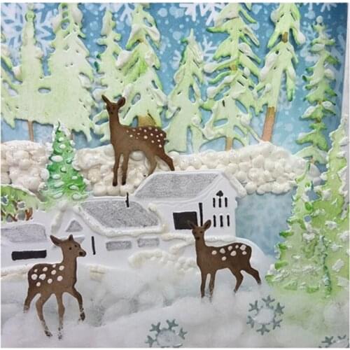 JMCRAFT Beautiful Cute Deer Metal Cutting Dies DIY Scrapbook Handmade Paper Craft Metal Steel Template Dies