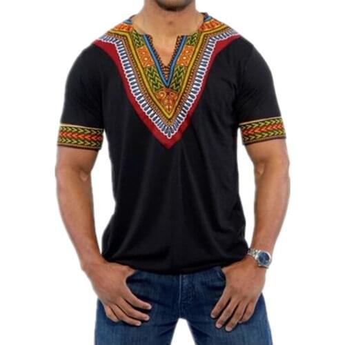 Nice Fashion Mens African Clothes Tops Tee Shirt Homme Africa Dashiki Dress Clothing Brand Casual Short Sleeve T Shirt for Men