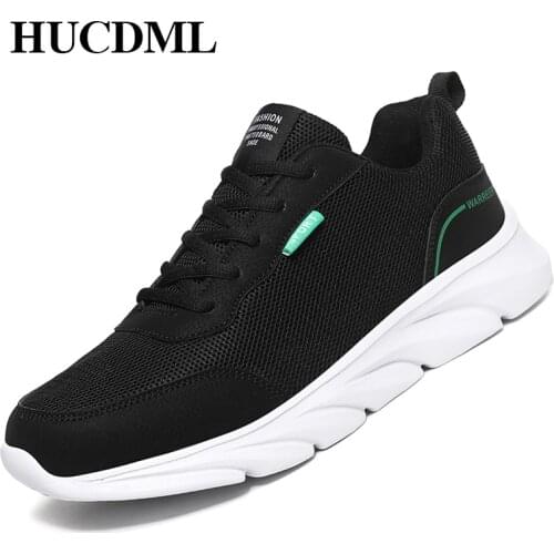 HUCDML Mens Sneakers Shoes 2021 Mesh Leisure Sport Shoes Soft Sole Breathable Walking Casual Male Footwear Support Dropshipping