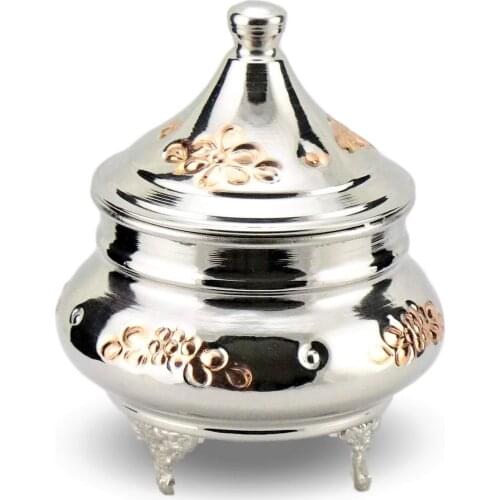 Morya Copper Sugar Bowl Candy Jars with Cover Storage Home Decor Organizer Rustic Dessert Ice Cream Snacks Nuts Bite 9 cm