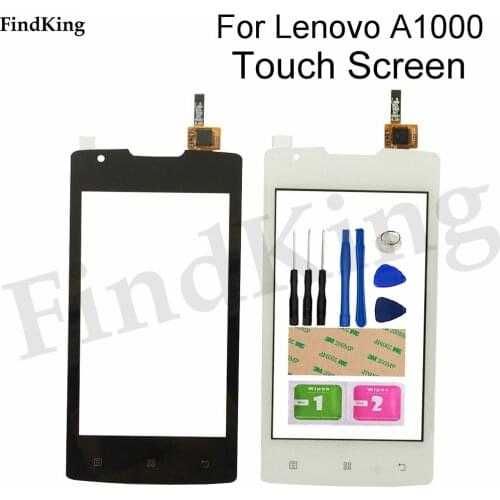 Mobile Touch Screen For Lenovo A1000 Touch Screen Glass Digitizer Front Outer Glass Lens Sensor + Adhesive