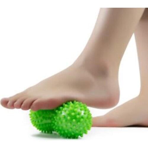 2019 newest Durable PVC Stress Relief Body Hand Foot Spiky Massager Peanut Shape Massage Yoga Sport Fitness Ball