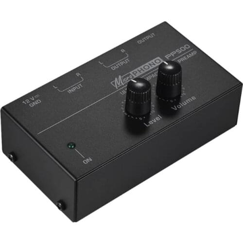 PP500 Phono Preamp Preamplifier with Level Volume Control for LP Vinyl Turntable