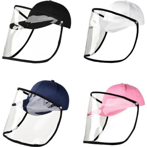 Transparent Baseball Caps Summer Autumn Fashion Detachable Dual-use Baseball Cap Full-face Protective Hat