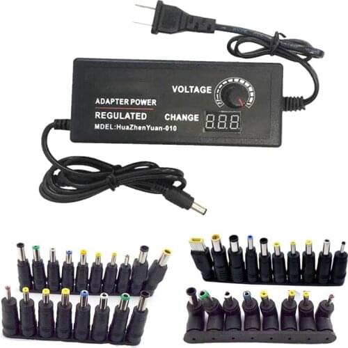 AC Adjustable Power Supply 3V-24V 3A AC DC 8 Plug Connector Universal Adapter AC to DC 220V 110V to 3V 24V 9W 72W EU US Plug