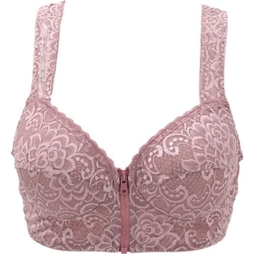 Pocket Bra for Silicone Breast forms Wire Free Bra with Zipper Ajusen for Mastectomy Crossdresser Transgender