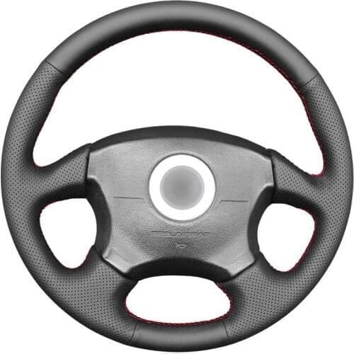 Hand-stitched Black Artificial Leather Car Steering Wheel Cover for Subaru Impreza WRX 2002 2003 2004 Impreza WRX STI 2004