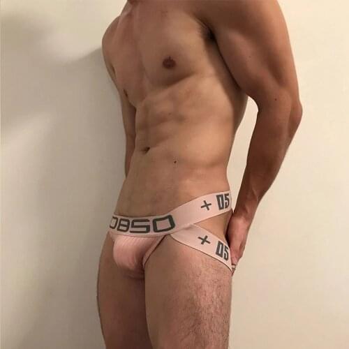 Low Rise Jockstrap Cotton Men Thongs Strings Underwear U Convex Gay Panties Tanga Homme Sexy Man Slips Lingerie Breathable