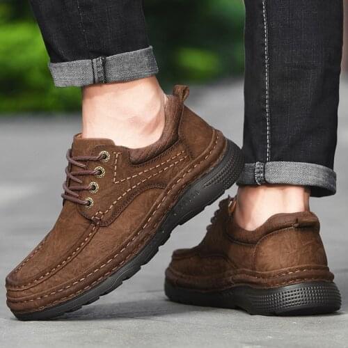Genuine Leather Men Shoes slip on fashion Male Formal Business Loafers Mens cow Leather Casual Shoes men Zapatos Mocasin Hombre
