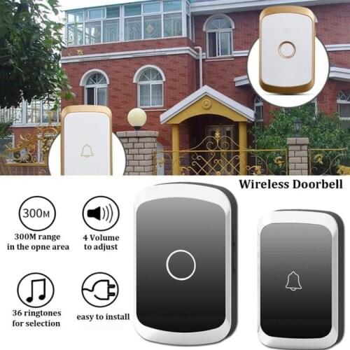 Smart Wireless Doorbell Home Welcome Doorbell Waterproof 300m 30 Ringtones Remote Smart Door Bell Chime EU UK US Plug Optional