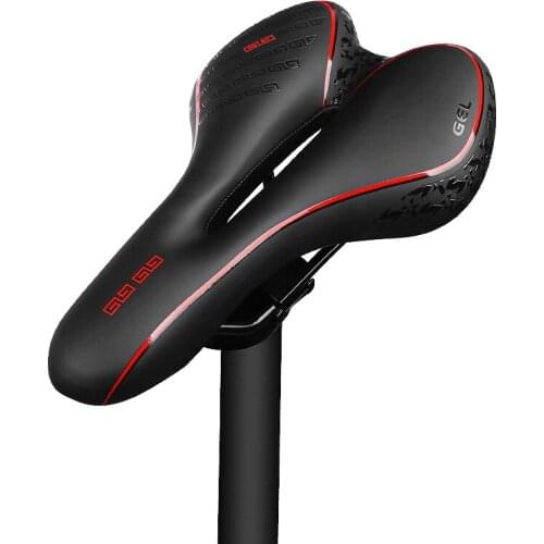 Bicycle Saddle MTB Bike Seat Pad PU Leather Silicone Cushion Comfortable Shockproof Cycling Seat Saddle for sale