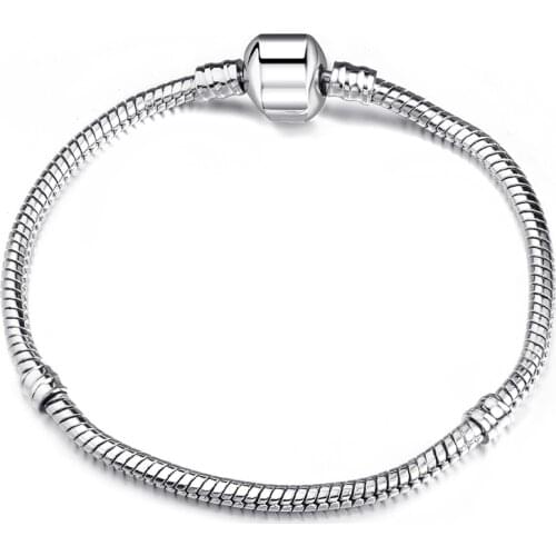 Sohux High quality Silver-plated Snake Chain Charm Bracelet Fit Original Men and European Women Beads Fine Bracelet Jewelry Gift