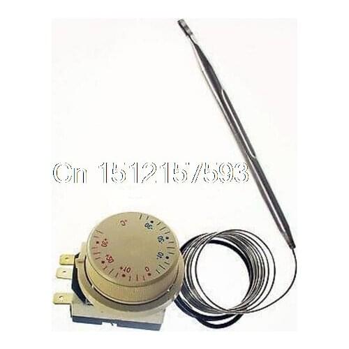 1PCS 220V 16A -30~+30C 3Pins Thermostat Knob Refrigerator Temperature Switch Controller Probe