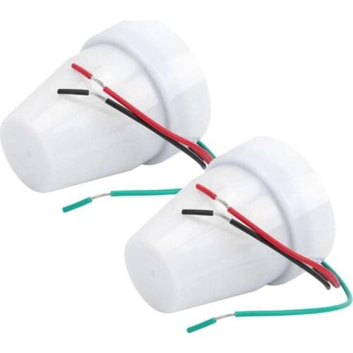 2Set AC220V 10A Light Control Switch Adjustable Automatic Photoswitch Lamp Lighting Controller Switch