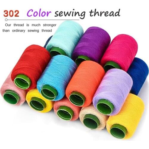 300M/Roll High Tenacity Cotton Machine Embroidery Sewing Threads Hand Sewing Thread Craft Patch Steering-wheel Sewing Supplies