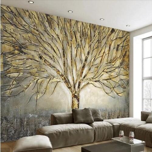 3D Abstract Tree Wallpaper Murals for Living Room Printed Stereo Art Wall Decals Wall Mural Paper Rolls Contact Paper Roll