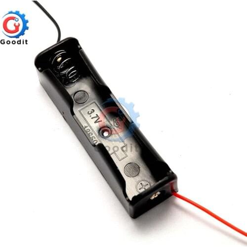 5/10Pcs 18650 Battery Li-ion 3.7V Clip Battery Holder Box Case Black With Wire Lead Battery Holders