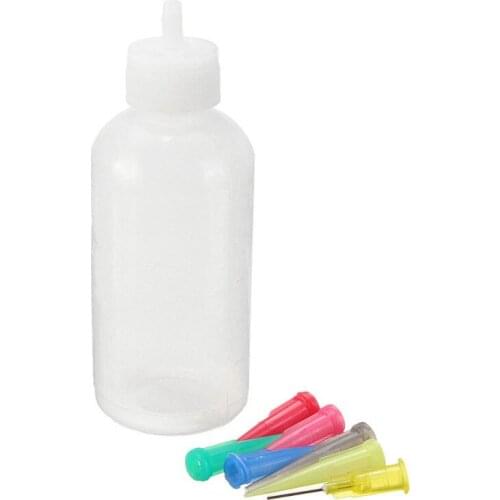 5PCS Plastic Squeeze Bottle Condiment Dispenser Ketchup Mustard Sauce Vinegar Painting Pot Kitchen Tool