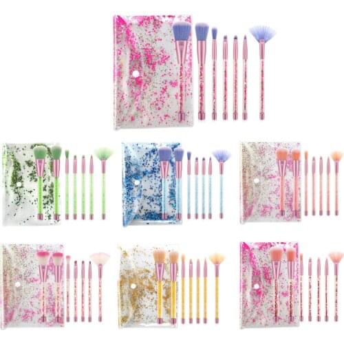 7Pcs Diamond Makeup Brushes Set Blush Blending Eye shadow Lip Powder Foundation Cosmetic Beauty Make Up Brush Pincel Maquiagem
