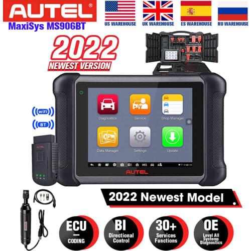 Autel Maxisys MS906BT Auto Scanner Diagnostic Tool OBD 2 Car Diagnostic Scanner Car Wireless Scanner ECU Coding Active Test