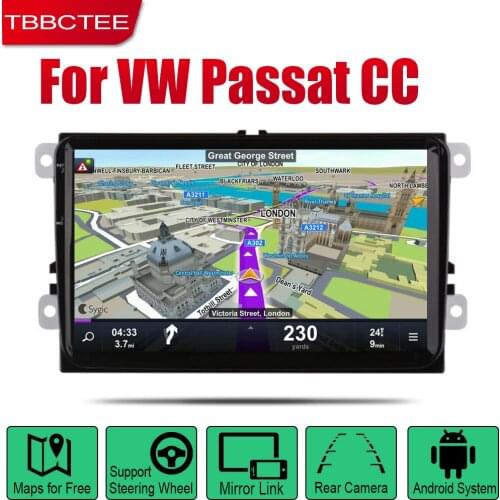 TBBCTEE Auto Radio 2 Din Android Car Player For Volkswagen VW Passat CC 2008~2017 GPS Navigation BT Wifi Map Multimedia system