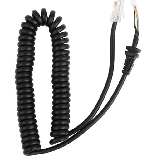 Car Hand Speaker Microphone Replacement Mic Cables Cord Wire For YAESU MH-48A6 For Car Radio Talkie Walkie Telephone Spring Line