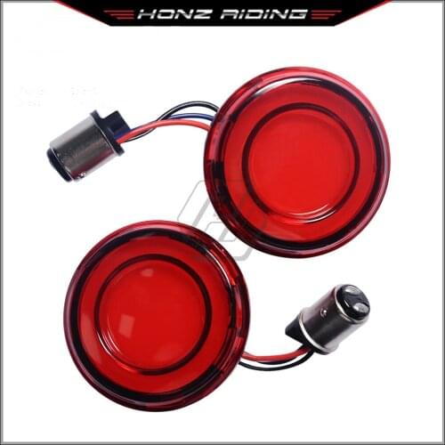 For Harley Touring Sportster XL Softail 2018-2021 Motorcycle 1157 Bullet Style LED Rear Turn Signal Conversions