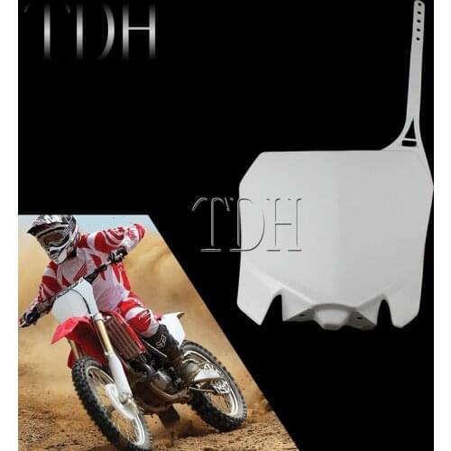 For Honda CRF250R CRF450R CRF 250 450 R White Motocross Dirt Bike Racing Front Number Plate Supermoto Number Board 2013-2017
