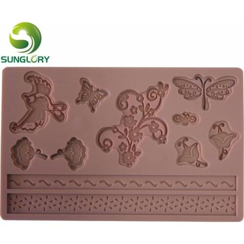 Bakeware Gum Paste 3D Silicone Mold Fondant Decoration Butterfly Silicone Cake Mold DIY Baking Tools Cake Decorating Tools