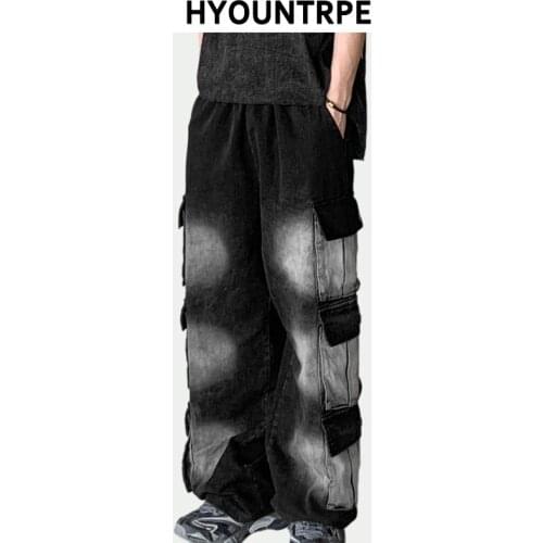 HYOUNTRPE Men's Wide Leg Jeans