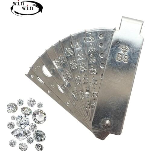 Stainless Steel Diamond Gem Fan Gauge Professional Jewelry Equipment Accessory Stone Measuring Tool Jeweler Jewelry Making Tools