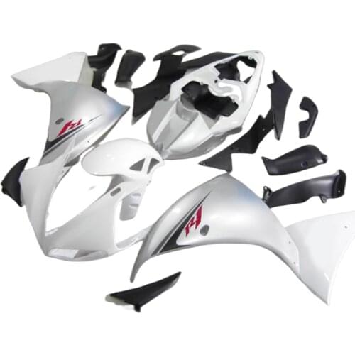 Motorcycle Fairing kit for YAMAHA YZFR1 09 10 11 YZF R1 2009 2010 2011 YZF1000 yzfr1 ABS white silver Fairings set+7gifts YW01
