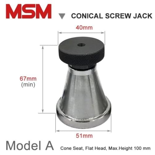 1pc Conical Die Screw Jack Flat Head A Mold Height Hoist Adjusting CNC Milling Injection Machine Cushion Block Manual Adapter