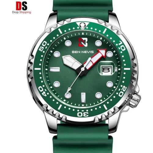 Watch Men Green Water Ghost Stainless Steel Top Brand Luxury GMT Submariner Sport Waterproof Classic Men Watches hombre hodinky