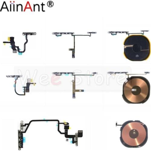 OEM Power Flex For iPhone X Xs Max XR Mute & Volume Power Button key Switch Flex Cable for iPhone 6 6s 7 8 Plus With Metal Parts