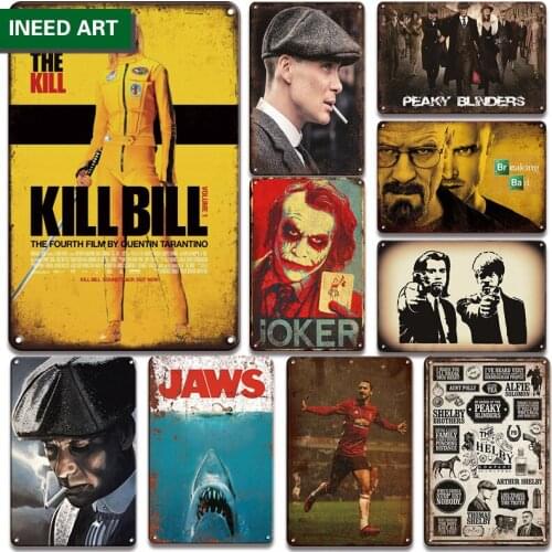 Retro Movie Poster Metal Tin Sign Vintage Living Room Decorative Wall Stickers Home Decor Wall Art Plate