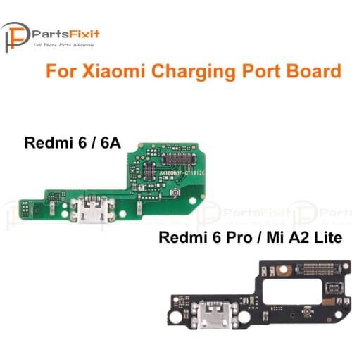 Charging Port Board for Xiaomi Redmi 6 Redmi6A Redmi 6Pro Mi A2 Lite Dock Connector PCB Board Ribbon Flex Parts