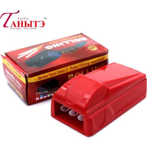 Portable 8mm Plastic Mini Three-tube Cigarette Puller Manual Push-pull Tobacco Cigarettes Rolling Machine Smoke Tool Accessories