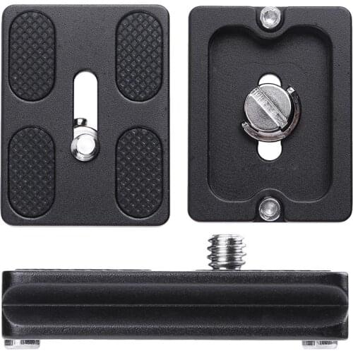 PU-50 Universal Metal Alloy Tripod Monopods PU40 Quick Release Plate J1N1Tripod Ball Head Arca Swiss w/1/4 inch Camera Accessory