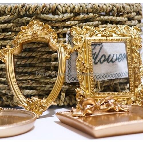 New Display Frame Golden Retro Photo Frame Nail Art Display Frame Nail Art Retro Photo Props A piece Of Work Display Tool