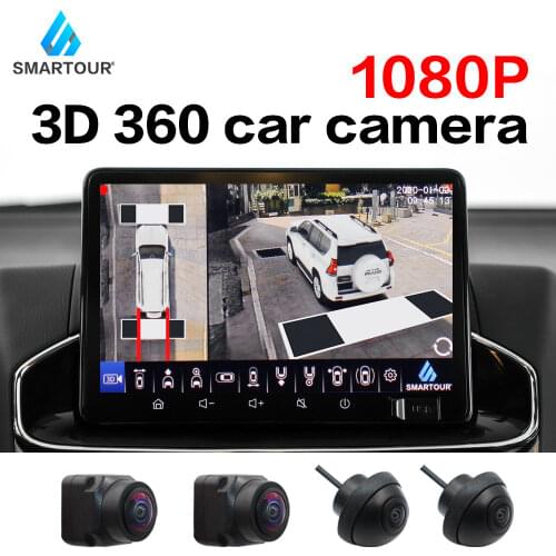 Smartour Super 3D Surround Bird View Monitoring System For Car Panoramic 4 Channel Driving Recorder 360 Parking Camera For Prado